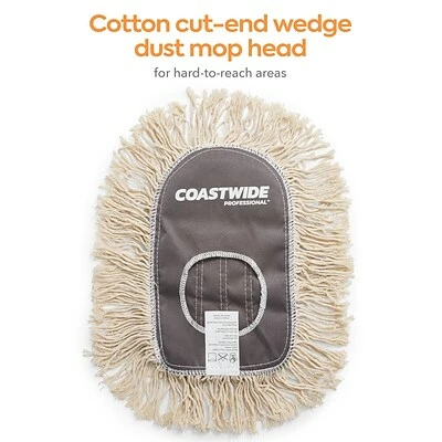 New 🎉 Dust Mop Heads Coastwide Professional™ Cut-End Wedge Dust Mop Head, Cotton, White (CW56762) ✨ 3 New 🎉 Dust Mop Heads Coastwide Professional™ Cut-End Wedge Dust Mop Head, Cotton, White (CW56762) ✨