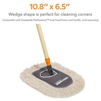 New 🎉 Dust Mop Heads Coastwide Professional™ Cut-End Wedge Dust Mop Head, Cotton, White (CW56762) ✨ 6 New 🎉 Dust Mop Heads Coastwide Professional™ Cut-End Wedge Dust Mop Head, Cotton, White (CW56762) ✨ - Image 4