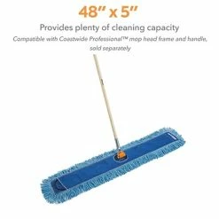 Cheap 🤩 Dust Mop Heads Coastwide Professional™ Looped-End Dust Mop Head, Cotton, 48" X 5", Blue (CW56761) 🔥 -Cleaning Tools Sales unnamed file 1039