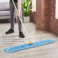 Cheap 🤩 Dust Mop Heads Coastwide Professional™ Looped-End Dust Mop Head, Cotton, 48" X 5", Blue (CW56761) 🔥 -Cleaning Tools Sales unnamed file 1040