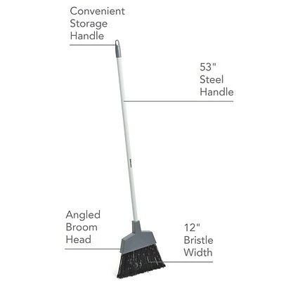 Best Sale ✔️ Brooms & Dustpans Coastwide Professional™ 12" Angled Broom, Gray (CW58002) ⭐ 3 Best Sale ✔️ Brooms & Dustpans Coastwide Professional™ 12" Angled Broom, Gray (CW58002) ⭐