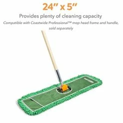 Deals 🔔 Dust Mop Heads Coastwide Professional™ Looped-End Dust Mop Head, Microfiber, 24" X 5", Green (CW56770) 😀 -Cleaning Tools Sales unnamed file 1098