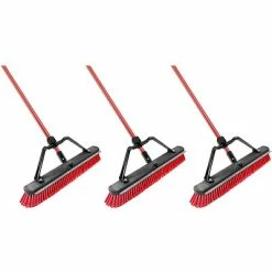 Hot Sale 👍 Brooms Libman Multi-surface 24" Push Broom, Red, 3/Pack (1230003) 🥰