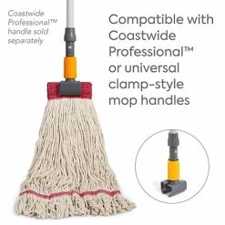 Discount 💯 Wet Mops Coastwide Professional™ Looped-End Wet Mop Head, Large, Cotton, 5" Headband, White (CW57748) ✨ -Cleaning Tools Sales unnamed file 1149