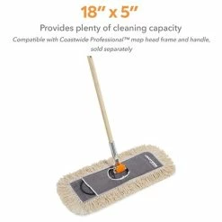 Discount 😉 Dust Mop Heads Coastwide Professional™ Cut-End Dust Mop Head, Cotton, 18" X 5", White (CW56752) 👍 -Cleaning Tools Sales unnamed file 1156