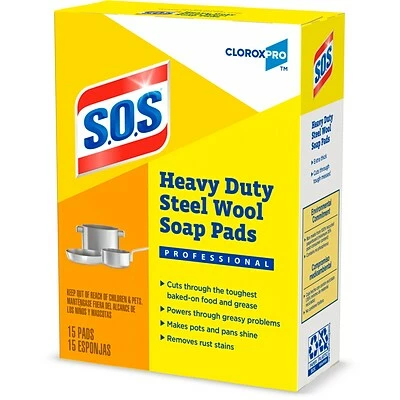 Outlet ⌛ Sponges & Hand Pads CloroxPro™ S.O.S® Steel Wool Soap Pads, 15 Count Each (Pack Of 12) (88320) 🎁 9 Outlet ⌛ Sponges & Hand Pads CloroxPro™ S.O.S® Steel Wool Soap Pads, 15 Count Each (Pack Of 12) (88320) 🎁 - Image 7