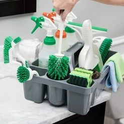 Best deal 🤩 Cleaning Carts Libman Commercial Maid Caddy, Gray Polypropylene, 4/Carton (1225) ✨ -Cleaning Tools Sales unnamed file 1220