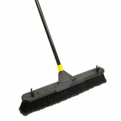 Discount 🔔 Brooms & Dustpans Quickie Bulldozer 24" Smooth Surface Pushbroom With Scraper (633) 😀