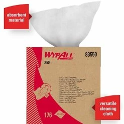 Best deal 😀 WypAll® Wipers WypAll X50 Cloth Wipers, White, 176 Wipers/Box, 10 Boxes/Carton (83550) 🎁 -Cleaning Tools Sales unnamed file 1250