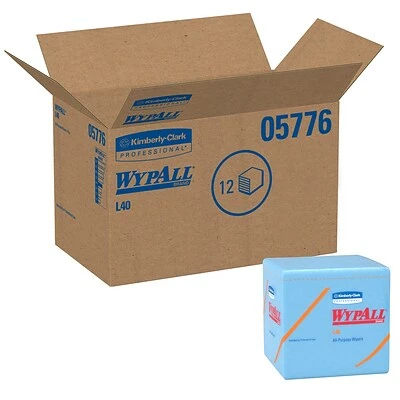Outlet ⌛ Surface Wipes WypAll L40 Nylon Wipers, Blue, 56 Wipers/Pack, 12 Packs/Carton (05776) ✔️ 4 Outlet ⌛ Surface Wipes WypAll L40 Nylon Wipers, Blue, 56 Wipers/Pack, 12 Packs/Carton (05776) ✔️ - Image 2