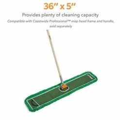 Flash Sale 🤩 Dust Mop Heads Coastwide Professional™ Looped-End Dust Mop Head, Microfiber, 36" X 5", Green (CW56771) ✔️ -Cleaning Tools Sales unnamed file 1317