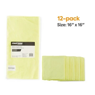 Hot Sale ✔️ Microfiber Cloths, Wipers And Rags Coastwide Professional™ Microfiber Wipers, Yellow, 12/Pack (CW52879) ✔️ 4 Hot Sale ✔️ Microfiber Cloths, Wipers And Rags Coastwide Professional™ Microfiber Wipers, Yellow, 12/Pack (CW52879) ✔️ - Image 2