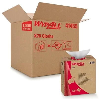 Wholesale 🌟 Microfiber Cloths, Wipers And Rags WypAll X70 Multifold Paper Towels, 1-Ply, 100 Sheets/Box, 10 Boxes/Carton (41455) ⭐ 3 Wholesale 🌟 Microfiber Cloths, Wipers And Rags WypAll X70 Multifold Paper Towels, 1-Ply, 100 Sheets/Box, 10 Boxes/Carton (41455) ⭐