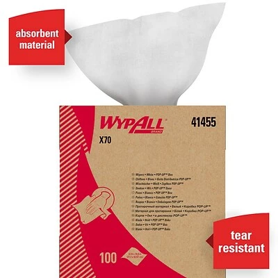 Wholesale 🌟 Microfiber Cloths, Wipers And Rags WypAll X70 Multifold Paper Towels, 1-Ply, 100 Sheets/Box, 10 Boxes/Carton (41455) ⭐ 5 Wholesale 🌟 Microfiber Cloths, Wipers And Rags WypAll X70 Multifold Paper Towels, 1-Ply, 100 Sheets/Box, 10 Boxes/Carton (41455) ⭐ - Image 3