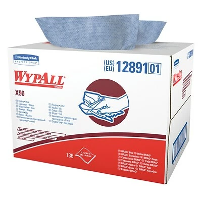 New 😉 WypAll® Wipers WypAll X90 Ultra Duty Cloths, Blue, 136 Cloths/Carton (12891) 🎁 4 New 😉 WypAll® Wipers WypAll X90 Ultra Duty Cloths, Blue, 136 Cloths/Carton (12891) 🎁 - Image 2