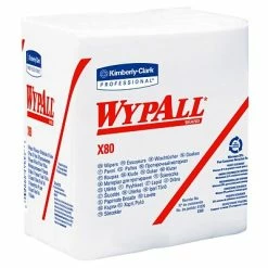 Outlet ✨ WypAll® Wipers Wypall X80 Hydroknit Wipes, 1/4-Fold, 12 1/2 X 13, White, 50/Bx, 4 Boxes/Ct ⭐