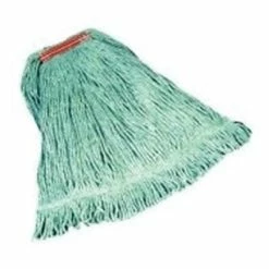 Discount 🔥 Mops Rubbermaid Commercial Products Super Stitch 24 Oz. Blend Wet Mop, 1" Headband, Green, 6/Carton (FGD21306GR00) ⭐