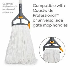 Promo ⌛ Wet Mops Coastwide Professional™ Cut-End Wet Mop Head, #24, Rayon, 1" Headband, White (CW57746) 🔔 -Cleaning Tools Sales unnamed file 1467