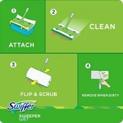 Best Sale ✨ Wet Mops Swiffer Sweeper TRAP + LOCK Wet  Mop Cloth, Open Window Fresh, 38/Pack (00742) 🔔 -Cleaning Tools Sales unnamed file 160