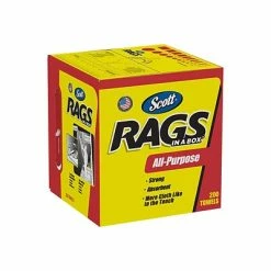 Best Pirce ✔️ Microfiber Cloths, Wipers And Rags Scott In A Box Cellulose Rags, White, 200 Sheets/Box (75260) 👍 -Cleaning Tools Sales unnamed file 166
