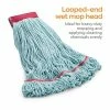Hot Sale ✔️ Wet Mops Coastwide Professional™ Looped-End Wet Mop Head, Large, Recycled PET, 5" Headband, Blue (CW57754) ⌛ -Cleaning Tools Sales unnamed file 1667