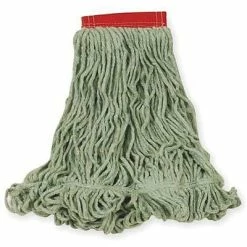 Promo 🌟 Mops Rubbermaid Commercial Products Super Stitch 24 Oz. Blend Wet Mop, 5" Headband, Green, 6/Carton (FGD25306GR00) ⌛
