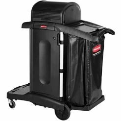 Coupon 💯 Cleaning Carts Rubbermaid Executive High Security Janitorial Cleaning Cart, Black (1861427) 😍