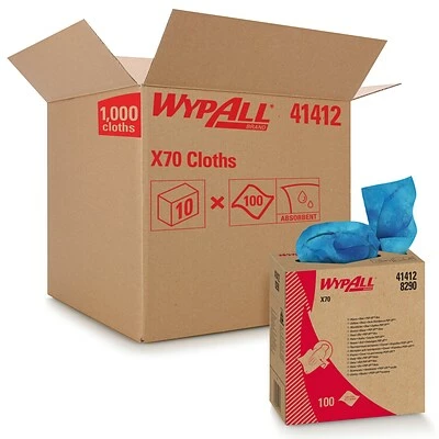 Flash Sale 🥰 WypAll® Wipers WypAll X70 HydroKnit Wipers, Blue, 100 Sheets/Box, 10 Boxes/Carton (41412) 💯 3 Flash Sale 🥰 WypAll® Wipers WypAll X70 HydroKnit Wipers, Blue, 100 Sheets/Box, 10 Boxes/Carton (41412) 💯