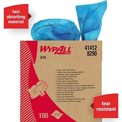 Flash Sale 🥰 WypAll® Wipers WypAll X70 HydroKnit Wipers, Blue, 100 Sheets/Box, 10 Boxes/Carton (41412) 💯 5 Flash Sale 🥰 WypAll® Wipers WypAll X70 HydroKnit Wipers, Blue, 100 Sheets/Box, 10 Boxes/Carton (41412) 💯 - Image 3