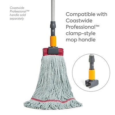 Hot Sale ✨ Wet Mops Coastwide Professional™ Looped-End Wet Mop Head, Large, Recycled PET/Cotton Blend, 5" Headband, Blue (CW57755) 💯 5 Hot Sale ✨ Wet Mops Coastwide Professional™ Looped-End Wet Mop Head, Large, Recycled PET/Cotton Blend, 5" Headband, Blue (CW57755) 💯 - Image 3