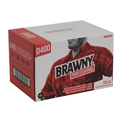Wholesale 🥰 Microfiber Cloths, Wipers And Rags Brawny Professional D400 Durable Fibers Wipers, White152/Box (20080/03) ⌛ 4 Wholesale 🥰 Microfiber Cloths, Wipers And Rags Brawny Professional D400 Durable Fibers Wipers, White152/Box (20080/03) ⌛ - Image 2