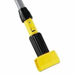 Best deal ❤️ Wet Mops Rubbermaid Commercial Products Gripper Aluminum Mop Handle, 1 1/8 Dia X 60", Gray/Yellow (FGH226000000) ⭐