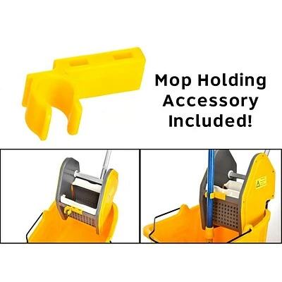 Best Pirce 🤩 Mop Buckets & Wringers Alpine Industries 36 Qt. Mop Bucket With Down Press Wringer In Yellow 2 Pack ⭐ 5 Best Pirce 🤩 Mop Buckets & Wringers Alpine Industries 36 Qt. Mop Bucket With Down Press Wringer In Yellow 2 Pack ⭐ - Image 3