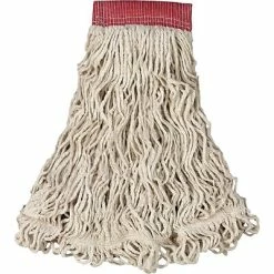 Budget 👏 Mop Heads Rubbermaid Commercial Products 24 Oz. Swinger Loop Blend Wet Mop, 5" Headband, White (RCPC153WHI) ✔️