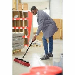 Outlet 🛒 Brooms & Dustpans Alpine Industries 18" Red Smooth Surface Push Broom, (2-Pack) 😍 -Cleaning Tools Sales unnamed file 2268