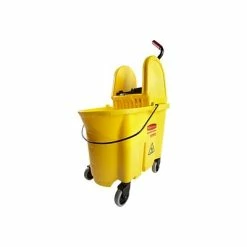 Promo 🛒 Rubbermaid® 31-Quart Tandem Bucket Rubbermaid Tandem Bucket & Side-Press Wringer, 31 Qt. (7.75 Gal.), Yellow (FG738000YEL) 🎁