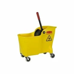 Promo 🛒 Rubbermaid® 31-Quart Tandem Bucket Rubbermaid Tandem Bucket & Side-Press Wringer, 31 Qt. (7.75 Gal.), Yellow (FG738000YEL) 🎁 -Cleaning Tools Sales unnamed file 240