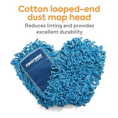 Buy 👍 Dust Mop Heads Coastwide Professional™ Looped-End Dust Mop Head, Cotton, 24" X 5", Blue (CW56759) ⭐ 3 Buy 👍 Dust Mop Heads Coastwide Professional™ Looped-End Dust Mop Head, Cotton, 24" X 5", Blue (CW56759) ⭐