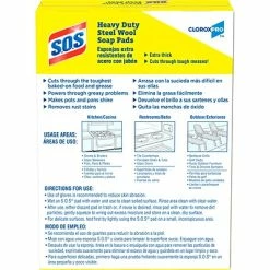 Best Pirce 🔥 S.O.S® Scrubbing Sponge S.O.S Heavy Duty Steel Wool Soap Pads, 15/Box (88320) ❤️ -Cleaning Tools Sales unnamed file 268