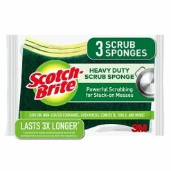 Deals 🔥 3M Cleaning Cloths & Sponges Scotch-Brite® Heavy Duty Scrub Sponge, Green/Yellow, 3/Pack (HD-3) 🧨 -Cleaning Tools Sales unnamed file 289
