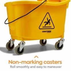 Wholesale 🤩 Mop Buckets & Wringers Coastwide Professional™ Mop Bucket & Side-Press Wringer, 35 Qt., Yellow/Black (CW21871) 🛒 -Cleaning Tools Sales unnamed file 303