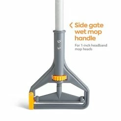 New 🛒 Wet Mops Coastwide Professional™ 60" Side Gate Fiberglass Wet Mop Handle, Plastic Head (CW56773) 🤩