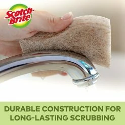 Buy ⭐ 3M Cleaning Cloths & Sponges Scotch-Brite® Greener Clean Non-Scratch Scrub Sponge, Tan, 3/Pack (97033) 🎁 -Cleaning Tools Sales unnamed file 385