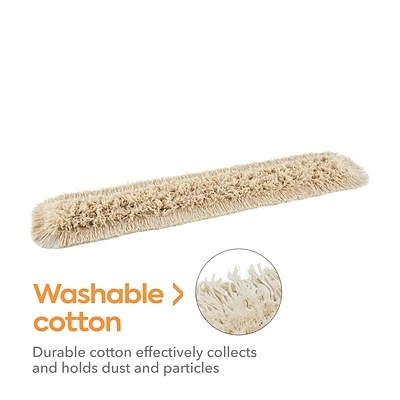Cheap 💯 Dust Mop Heads Coastwide Professional™ Cut-End Dust Mop Head, Cotton, 48" X 5", White (CW56755) 💯 5 Cheap 💯 Dust Mop Heads Coastwide Professional™ Cut-End Dust Mop Head, Cotton, 48" X 5", White (CW56755) 💯 - Image 3