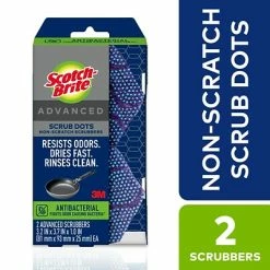 Deals 🌟 3M 3M Cleaning Cloths & Sponges Scotch-Brite® Scrub Dots Advanced Non-Scratch Sponge Scrubbers, Blue, 2/Pack (SDA-2) ✔️ -Cleaning Tools Sales unnamed file 41