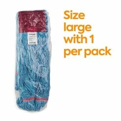 Best Sale 🎁 Wet Mops Coastwide Professional™ Looped-End Wet Mop Head, Large, Recycled Blend, 5" Headband, Blue (CW57750) 👍 -Cleaning Tools Sales unnamed file 430