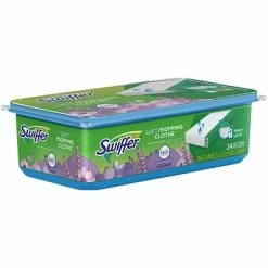 New 👍 Wet Mops Swiffer Sweeper TRAP + LOCK Wet  Mop Cloth, Lavender, 24/Pack (15846) 🎁