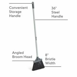 Hot Sale ✔️ Brooms & Dustpans Coastwide Professional™ 8" Lobby Broom, Gray (CW58001) 😀