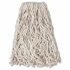 Budget ⭐ Mop Heads Rubbermaid Commercial Products Value Pro Medium 20 Oz. Cotton Wet Mop, 1" Headband, White, 12/CT (RCPV117) ⌛