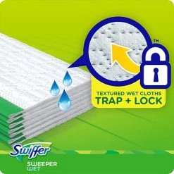 Buy 🤩 Wet Mops Swiffer Sweeper TRAP+ LOCK Wet Mop Cloth Refills, Open-Window Fresh, 12/Box (95531) ⭐ -Cleaning Tools Sales unnamed file 547